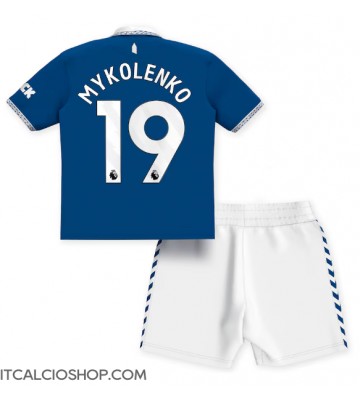 Everton Vitaliy Mykolenko #19 Prima Maglia Bambino 2023-24 Manica Corta (+ Pantaloni corti)